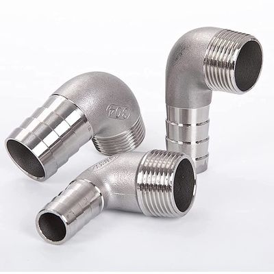 Conexão feminina 3/8" mangueira Barb x 1/2" NPT macho 90 graus Adaptador de cotovelo para casa de cerveja