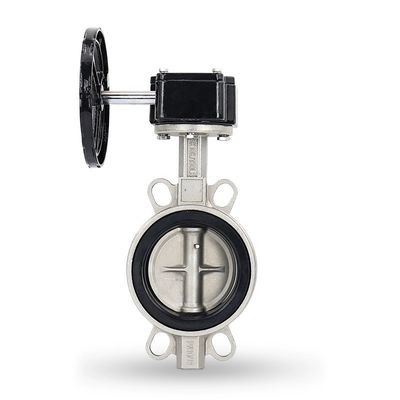 Válvula de borboleta de par de turbinas SS304/316L sanitária D371X-10/16P para função de parada de água