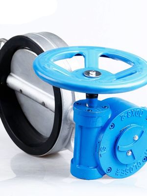 Válvula de borboleta de par de turbinas SS304/316L sanitária D371X-10/16P para função de parada de água