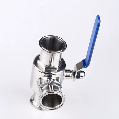 Aço inoxidável sanitário 304 316 316L Tri-clamp 3-Way Sanitary Ball Valve Tipo T Tipo L