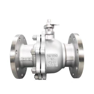 Valva de esfera de aço inoxidável de alta pressão com fundição durável e ligação de flanges
