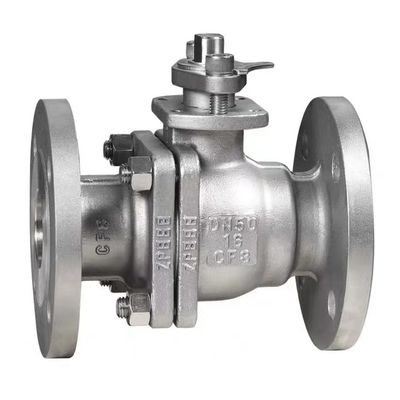Valva de esfera de aço inoxidável de alta pressão com fundição durável e ligação de flanges