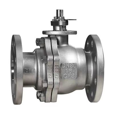 Valva de esfera de aço inoxidável de alta pressão com fundição durável e ligação de flanges