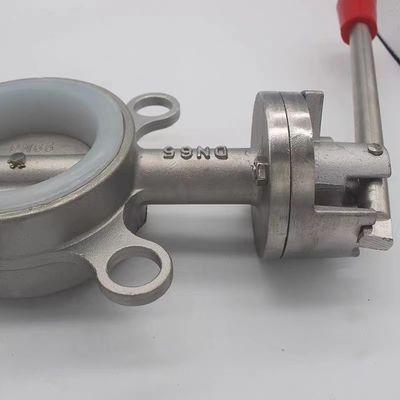 Aço inoxidável 304 316 Tipo de válvula borboleta de wafer de prata com ligação roscada