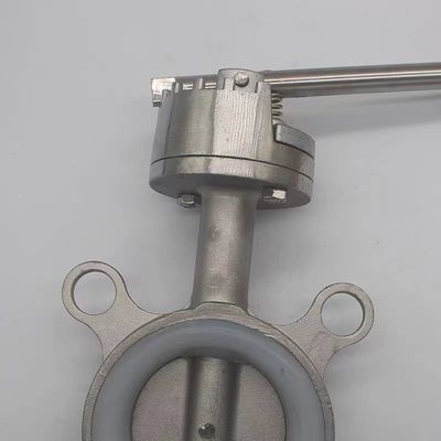 Aço inoxidável 304 316 Tipo de válvula borboleta de wafer de prata com ligação roscada