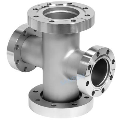 Aço inoxidável 301/304/316 KF Equal Tee Connect Flanca de vácuo com suporte OEM
