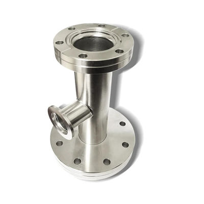 Aço inoxidável 301/304/316 KF Equal Tee Connect Flanca de vácuo com suporte OEM