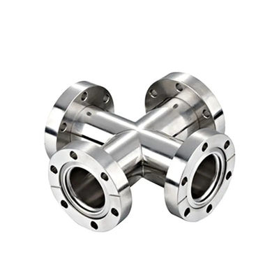 Aço inoxidável 301/304/316 KF Equal Tee Connect Flanca de vácuo com suporte OEM
