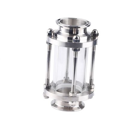 Fittings de tubos de aço inoxidável sanitário 304/316 Tri-clamp classe de visão tubular reta