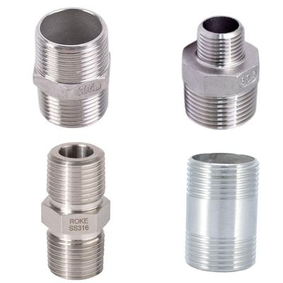 Peitos de aço inoxidável de cabeça redonda para encaixe de tubos 201/304/316 Fios masculinos Fêmeas