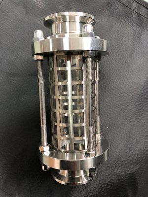 Fittings de tubos de aço inoxidável sanitário 304/316 Tri-clamp classe de visão tubular reta
