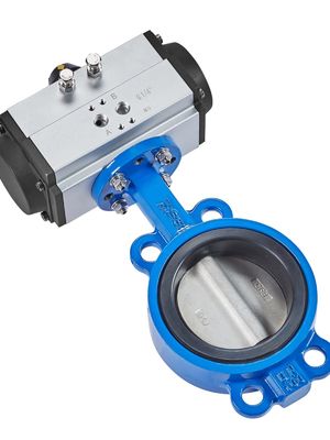 1/4''-6'' Port Size Sanitary Pneumatic Butterfly Valves com construção SS304 / 316L