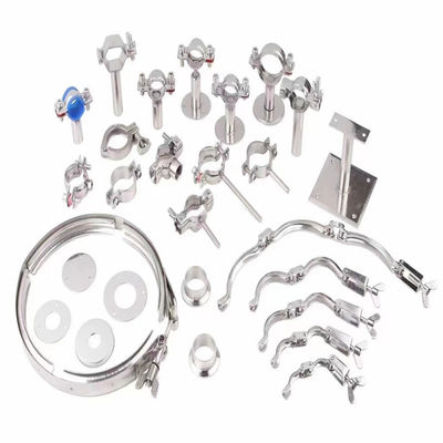 Suporte para tubos de aço inoxidável 304 de prata ajustável com ligação de fio/braço/soldura