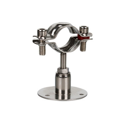 Suporte para tubos de aço inoxidável 304 de prata ajustável com ligação de fio/braço/soldura