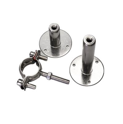 Suporte para tubos de aço inoxidável 304 de prata ajustável com ligação de fio/braço/soldura