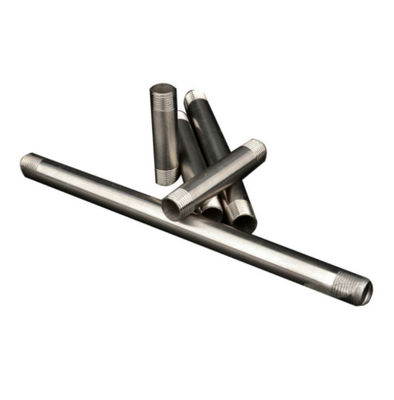 1/4''-4.0' de aço inoxidável macho tubo de fio mamilo para sanitários de tubulação dupla