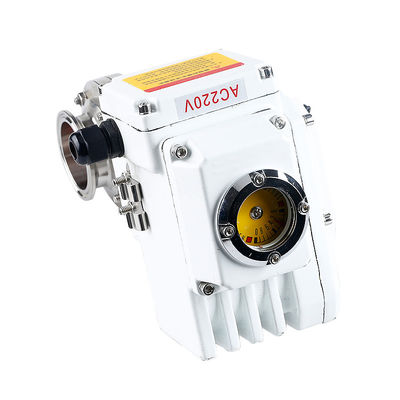 Válvula de borboleta de aço inoxidável sanitário 304/316L com atuador elétrico
