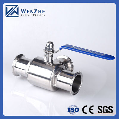 Média de temperatura normal de aço inoxidável sanitário 304 316L Tri Clamp Tee 3 Way Ball Valve