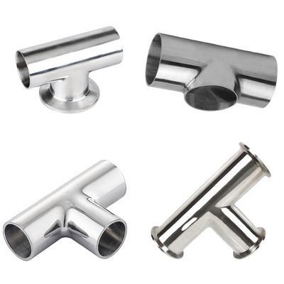 Conector de tubo de tee personalizado de aço inoxidável 304 316 Acessórios de tubos