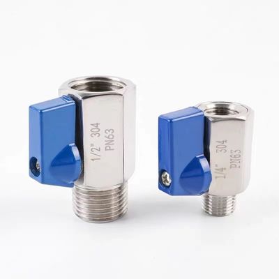 Válvula de esferas mini igual 1/8 "WZ aço inoxidável 304 316 FF 1000PSI/PN63 Manual de parafuso