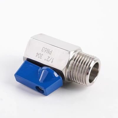 Válvula de esferas mini igual 1/8 "WZ aço inoxidável 304 316 FF 1000PSI/PN63 Manual de parafuso