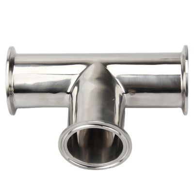 Instalação rápida SS304 316L Tri Clamp Equal Tee Pipe Fitting para conexão da indústria alimentar