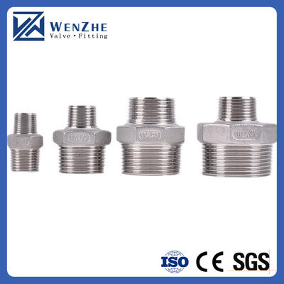 304/316L de aço inoxidável BSP/NPT Filamento masculino Hexagonal mamilo para água 1/4''-4.0