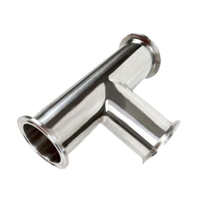 T-Shirt tri-clamp de aço inoxidável higiênico personalizado para conexão igual no banheiro