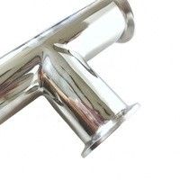 T-Shirt tri-clamp de aço inoxidável higiênico personalizado para conexão igual no banheiro