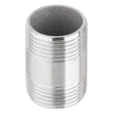 201 304 aço inoxidável duplo cabeça de fio exterior tubo mamilo para suporte personalizado
