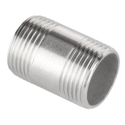 201 304 aço inoxidável duplo cabeça de fio exterior tubo mamilo para suporte personalizado