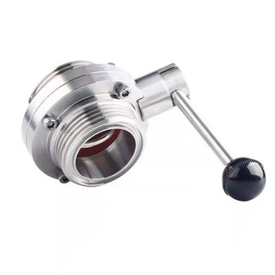 304 316 316L Filamento de solda de válvula de borboleta Manual DIN 3A SMS WZ aço inoxidável