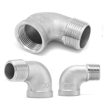 Acessórios para tubos de cotovelo com rosca de 304 316 90 graus, de aço inoxidável, para instalações de encanamento