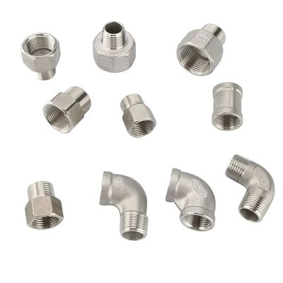 Acessórios para tubos de cotovelo com rosca de 304 316 90 graus, de aço inoxidável, para instalações de encanamento