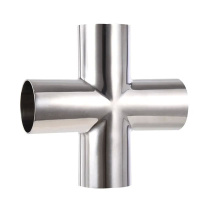 WZ ISO Standard Size 4 Way Elbow Pipe Fitting em aço inoxidável 304/316 para higiene