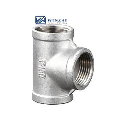 Acero inoxidável 201 304 316 TEE BSPT BSP Filamentos internos de tubos de igual diâmetro