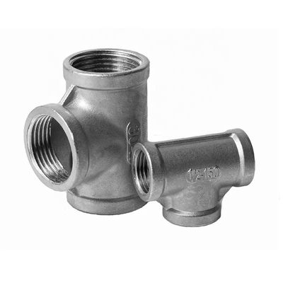 Acero inoxidável 201 304 316 TEE BSPT BSP Filamentos internos de tubos de igual diâmetro