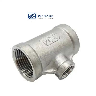 Acessórios de aço inoxidável Conector Joint NPT BSPT Redutor Tee Cross Cone Union M/F