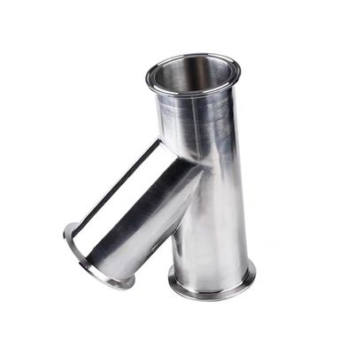 304 316 Tipo Y Tri Clamp Tee 3 Way Pipe Fitting DIN SMS 3A com conexão de solda