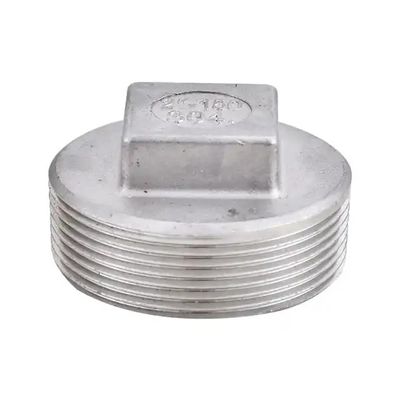 Aço inoxidável 304 201 Tubo fundido de encaixe cabeça quadrada, ficha de núcleo de classe 150 2' NPT macho roscado