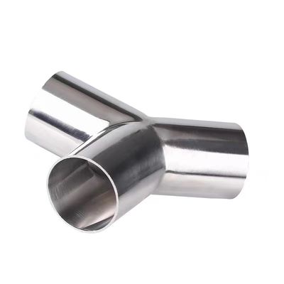 1/8"--4" Prata WZ DN50 SS304 316L aço inoxidável sanitário tipo Y Adaptador de tubo Tee