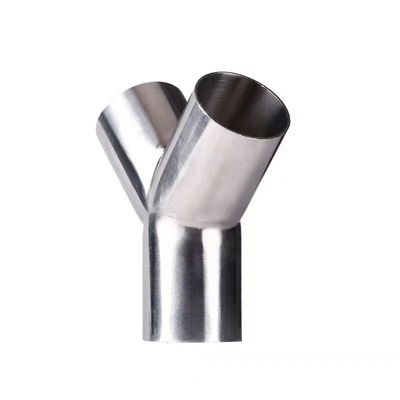 1/8"--4" Prata WZ DN50 SS304 316L aço inoxidável sanitário tipo Y Adaptador de tubo Tee