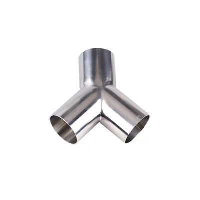 1/8"--4" Prata WZ DN50 SS304 316L aço inoxidável sanitário tipo Y Adaptador de tubo Tee
