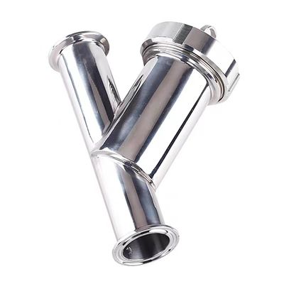 Sanitário 304 316L Filtro de filtro tipo Y de aço inoxidável com ligação DIN SMS SUS 3A