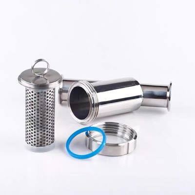 Sanitário 304 316L Filtro de filtro tipo Y de aço inoxidável com ligação DIN SMS SUS 3A