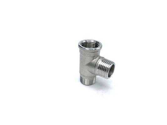 Acessórios para tubos de aço inoxidável sanitários com rosca masculina de 3 vias, com fundição SS304