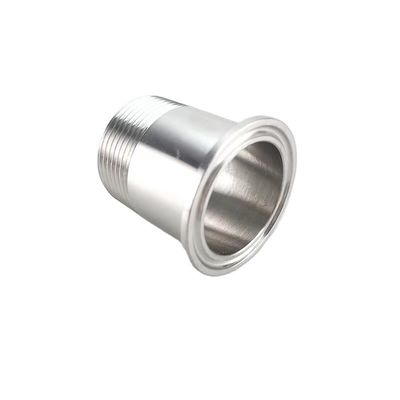 Código de cabeça quadrada Adaptador sanitário de ferrule de rosca masculina para padrão DIN/SMS/ISO/3A