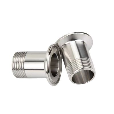 Código de cabeça quadrada Adaptador sanitário de ferrule de rosca masculina para padrão DIN/SMS/ISO/3A