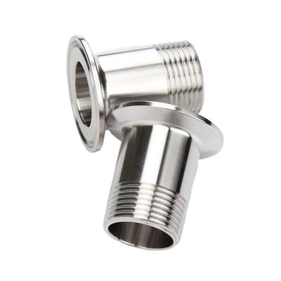 Código de cabeça quadrada Adaptador sanitário de ferrule de rosca masculina para padrão DIN/SMS/ISO/3A