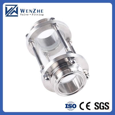 Fittings de tubos de aço inoxidável sanitário 304/316 Tri-clamp classe de visão tubular reta